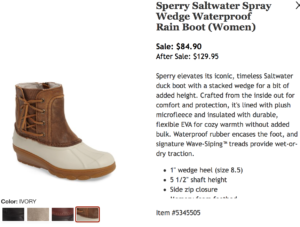 sperry duck boots womens nordstrom