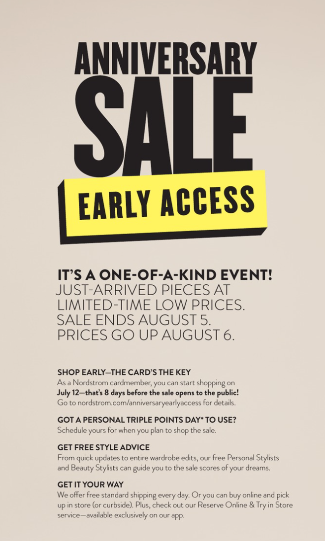 Nordstrom Anniversary Sale 2018 Catalogue Is Here!! Early Access Starts  July 12th!