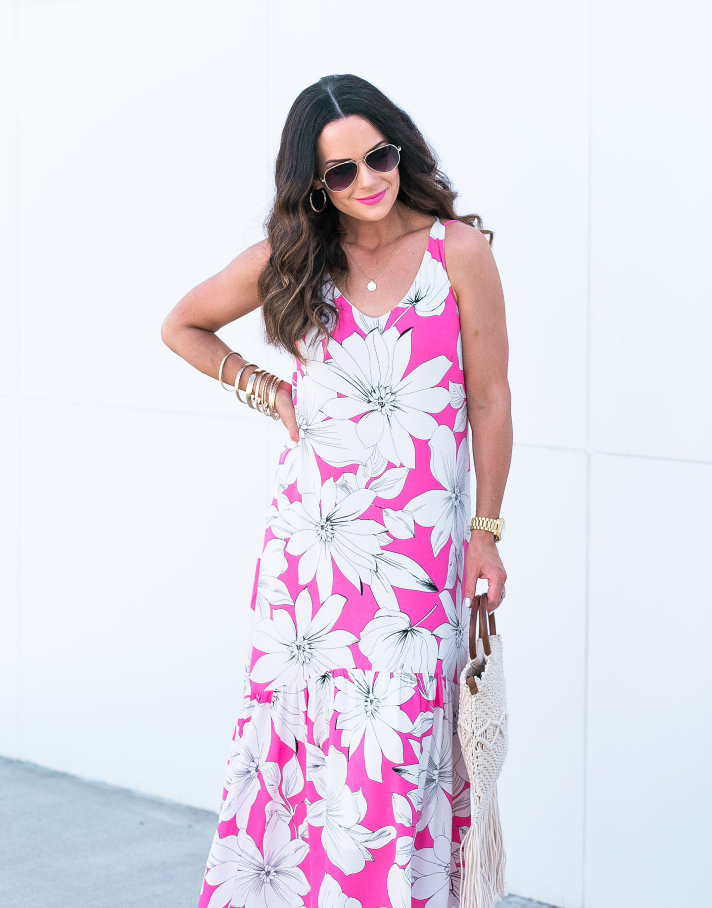 Summer Trend Maxi Dresses | Palm Print & Pink Floral - The Double Take ...