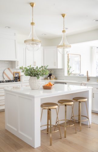 Lindsay's White & Gold Kitchen Remodel Reveal! - The Double Take Girls